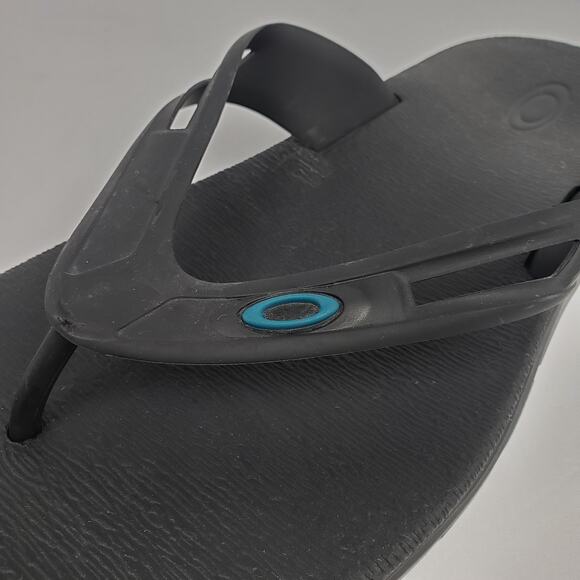 Oakley Ellipse Mens Size 13 Black Slip On Casual Thong Flip Flop Sandals main image 7